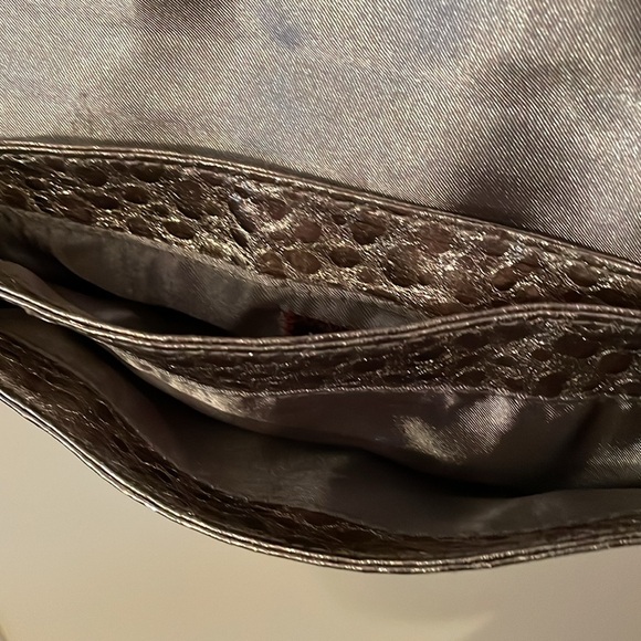 Snap clutch with rhinestones, metallic rose gold - Picture 5 of 5